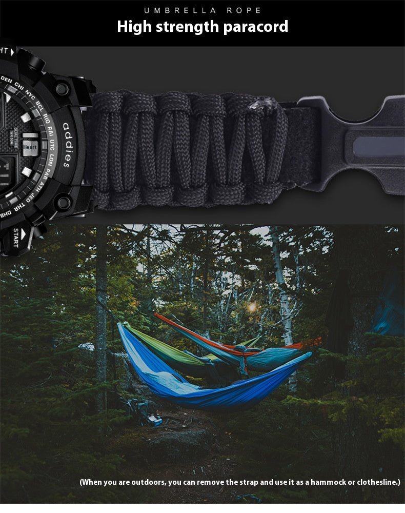 Multifunctional Waterproof Sports Watch for Men – Outdoor Tactical & Mountaineering