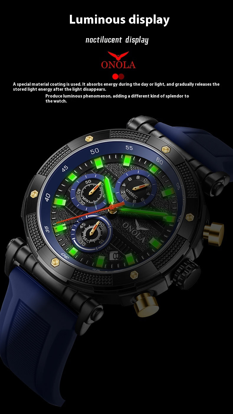 Fashion New Multi-functional Quartz Tape Watch Waterproof
