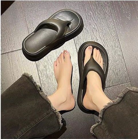 Non-slip Height-increasing Thick-soled EVA Flip-Flops – Women's Summer Slippers for Comfort & Style