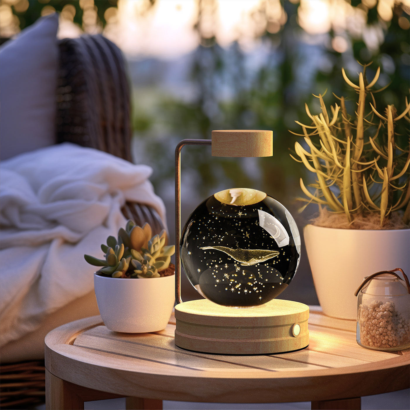 Cosmic Dinosaur Crystal Ball Night Lamp