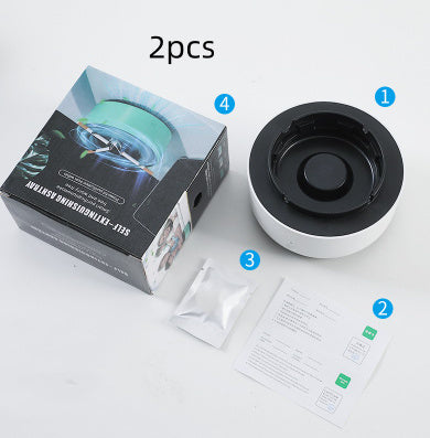 Portable Smoke Removal Ashtray – Automatic Air Purifier with Anion Filtration for Car & Home Use