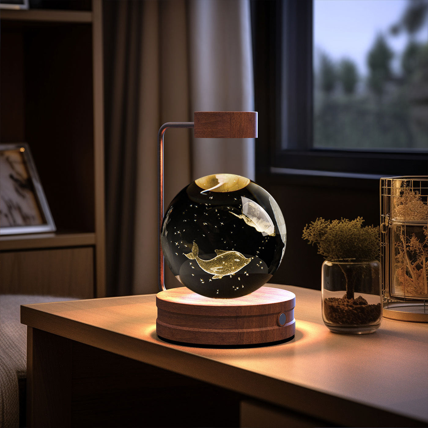 Cosmic Dinosaur Crystal Ball Night Lamp