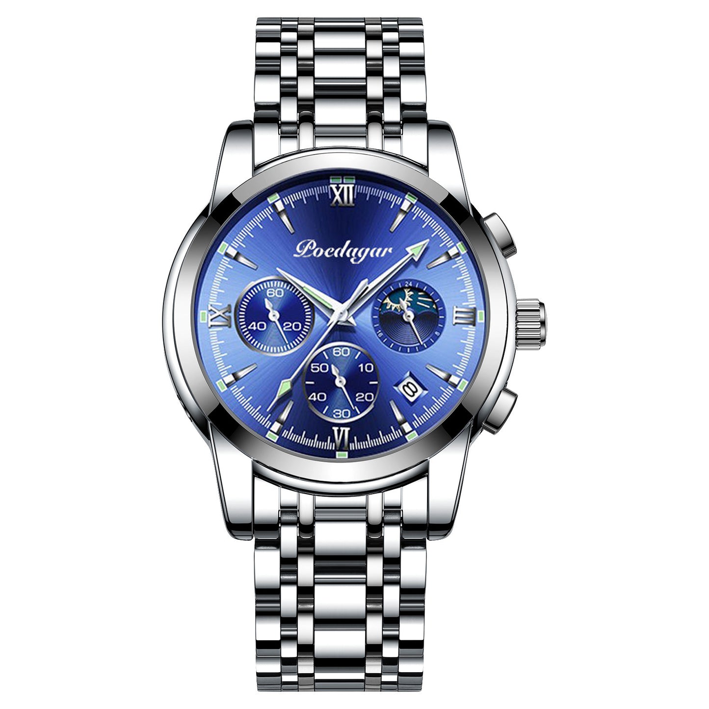 Multifunctional Luminous Waterproof Quartz Watch for Men