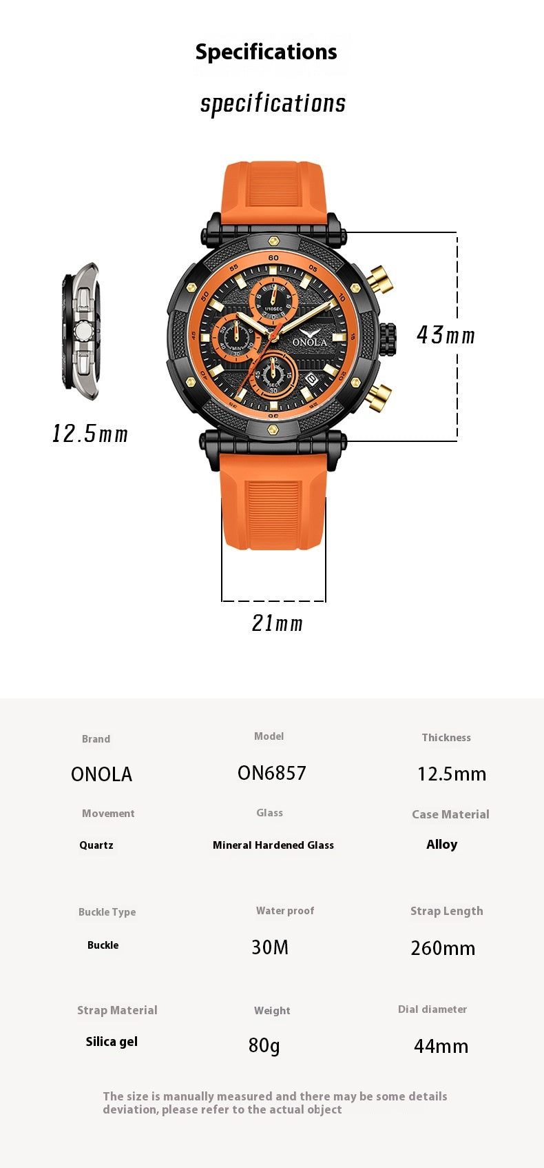 Fashion New Multi-functional Quartz Tape Watch Waterproof
