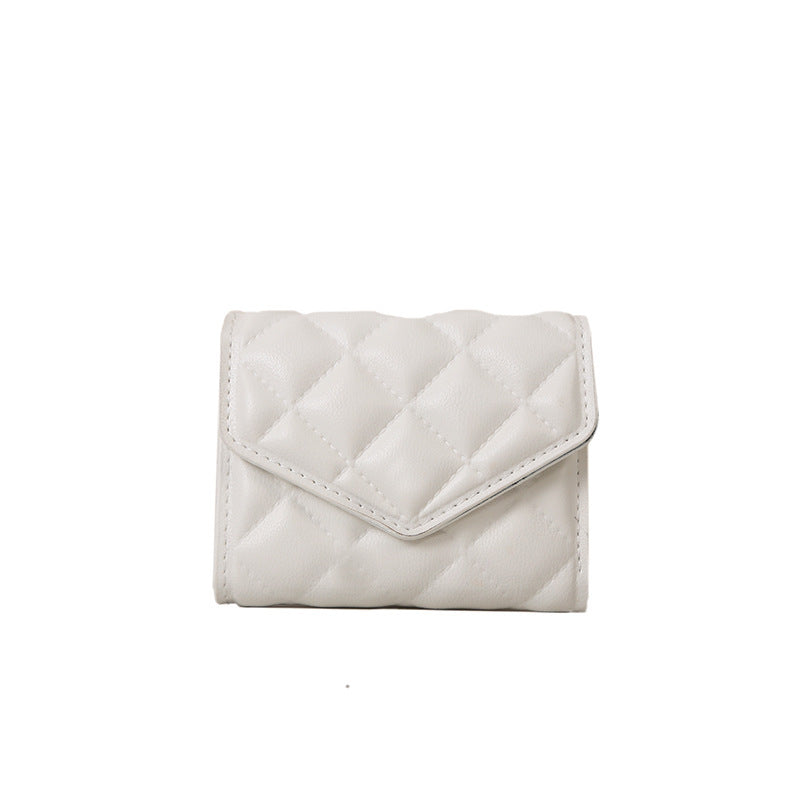 Multi-fold Diamond Embroidered Wallet – Women’s Large-capacity PU Leather Wallet with Waterproof, Wear-resistant Design