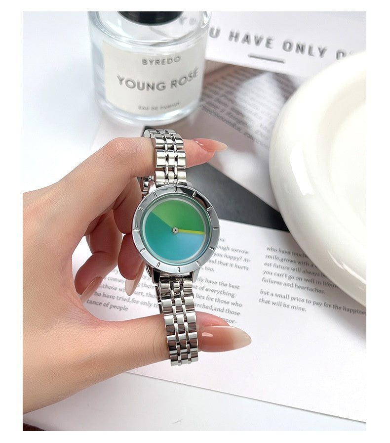 Women's Quartz Watch With Advanced Gradient Dial Fashion Design