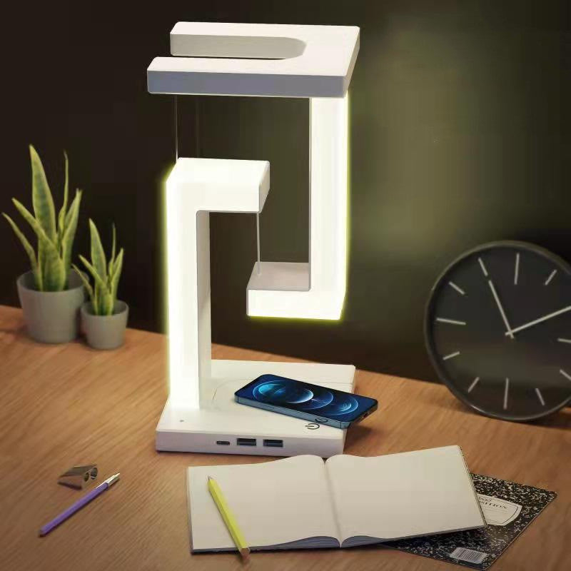 Creative Wireless Smartphone Charging Floating Balance Table Lamp