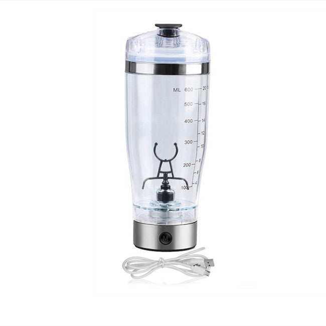 Electric Protein Shake Bottle – USB Rechargeable Milk & Coffee Blender for Sports & Fitness