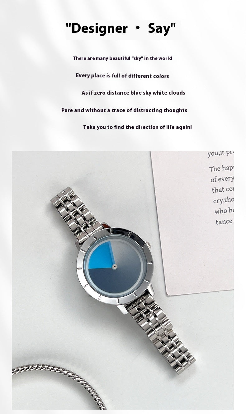 Women's Quartz Watch With Advanced Gradient Dial Fashion Design