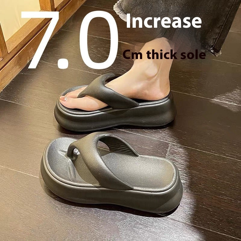Non-slip Height-increasing Thick-soled EVA Flip-Flops – Women's Summer Slippers for Comfort & Style