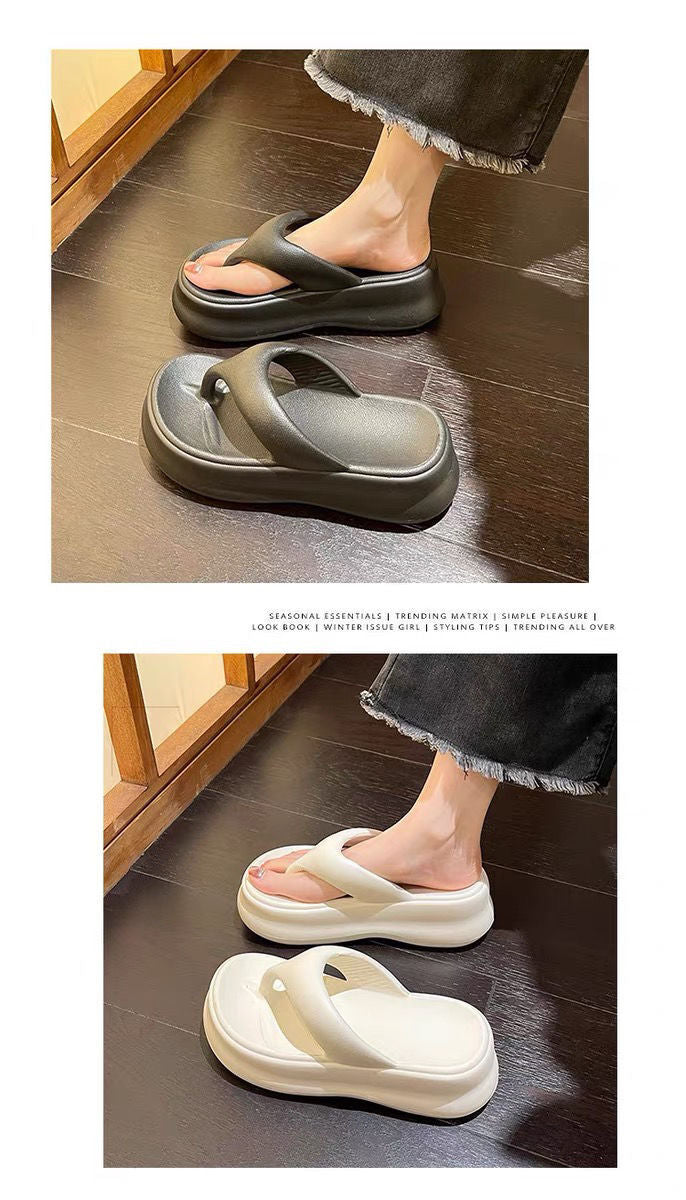 Non-slip Height-increasing Thick-soled EVA Flip-Flops – Women's Summer Slippers for Comfort & Style