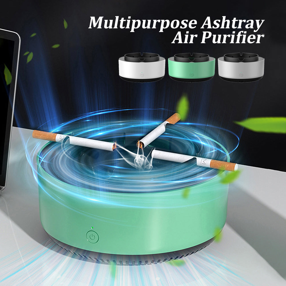 Portable Smoke Removal Ashtray – Automatic Air Purifier with Anion Filtration for Car & Home Use