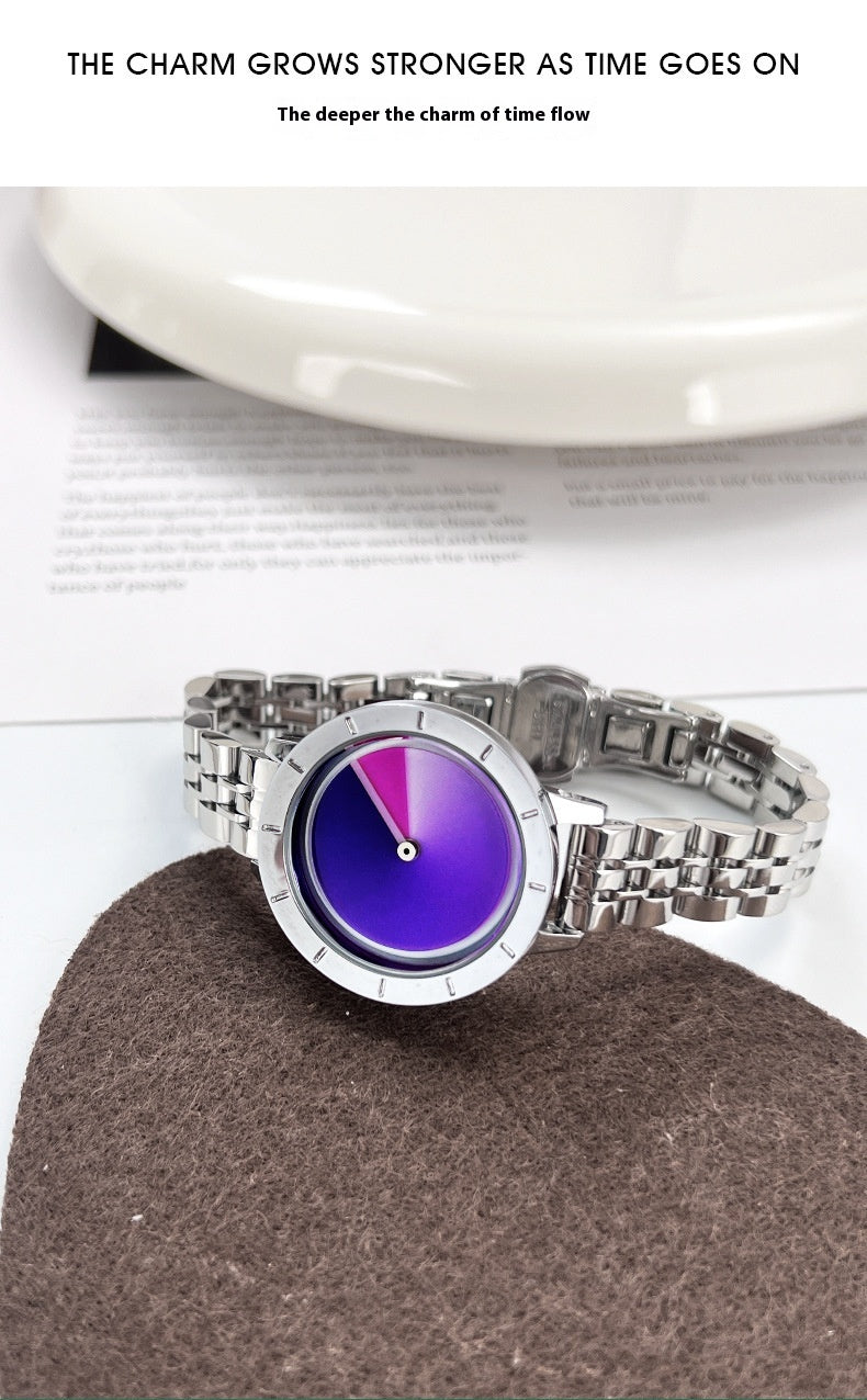 Women's Quartz Watch With Advanced Gradient Dial Fashion Design