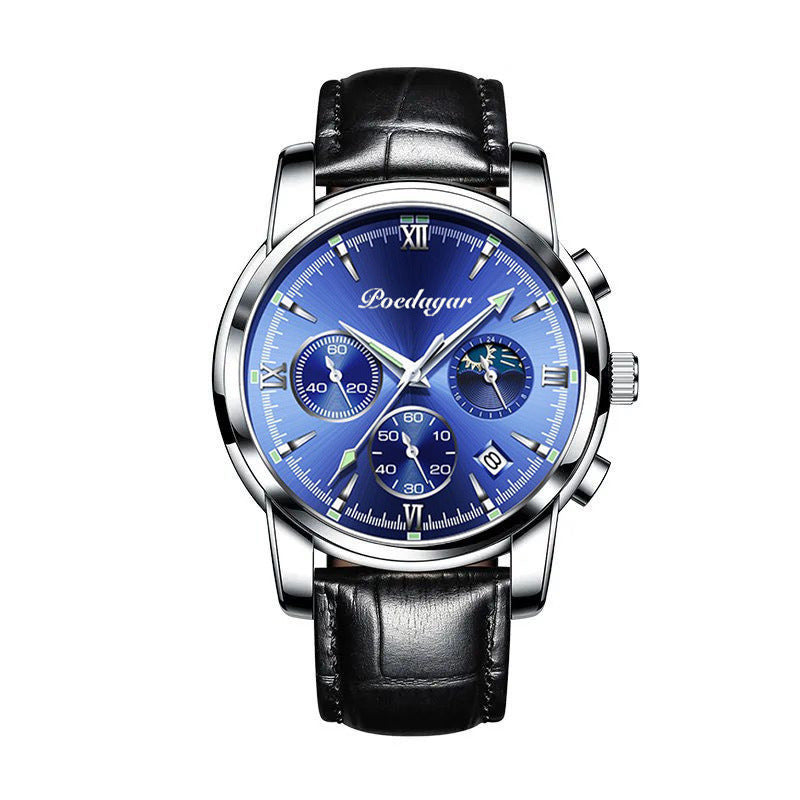 Multifunctional Luminous Waterproof Quartz Watch for Men