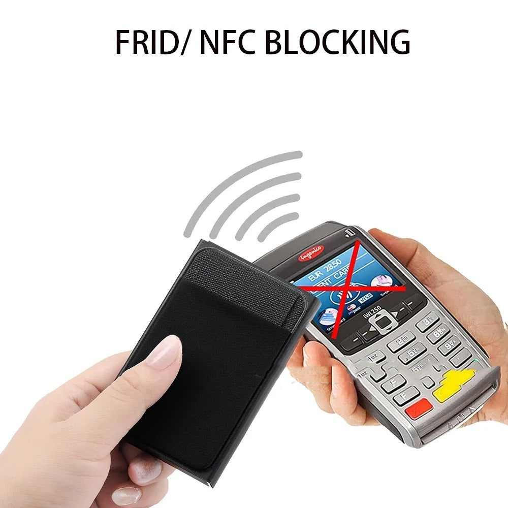 Automatic Pop-Up Anti-Theft Credit Card Holder – Slim RFID Wallet for Men & Women with Lycra Stickers